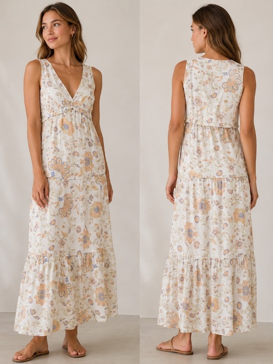 Rachel Zoe Dresses & Skirts - ☀️ Rachel Zoe Floral Ruffle Tiered Maxi Dress M